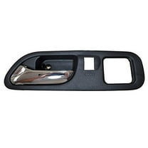 PT Auto Warehouse AC-2701MA-FL2 - Interior Inner Inside Door Handle, Black Housing with Chrome Lever - with Memory Seat Hole, Driver Side Front Fits select: 1999-2003 ACURA 3.2TL