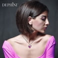 thumbnail image 6 of DEPHINI Pink Heart Necklace - 925 Sterling Silver Pendant CZ Crystal, 6 of 7