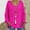 Hot Pink, variant on Babysbule Plus Size Womens Sweaters Women Fashion Loose Large Size Color Hood Long Sleeves Sweater Tops Women's Fashion