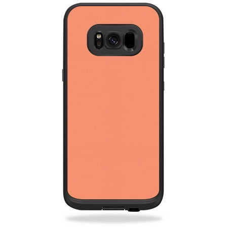 Skin for LifeProof Fre case for Samsung Galaxy S8 - Solid Peach | MightySkins Protective, Durable, and Unique Vinyl Decal wrap cover | Easy To Apply, Remove, and Change Styles | Made in the (Best Way To Remove Peach Skin)