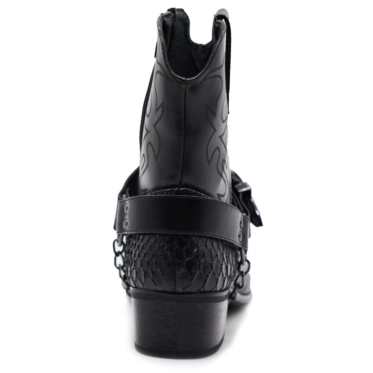Alberto Fellini Parrazo Men\'s Crocodile Print Boots Black Size 11 New With Box Alberto Fellini Men main image 4