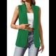 thumbnail image 3 of Chaleco Sin Mangas para Mujer, Ligero, con Forro Completo, Chaqueta Informal de Moda para Oficina y Trabajo. Verde XL, 3 of 10