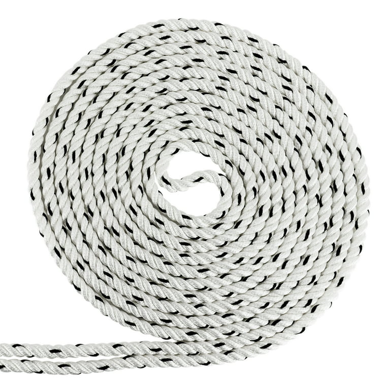 Five Oceans Boat Anchor Rope 1/2 inch x 250 ft - Marine Premium 3-Strand  White Nylon - Ideal for Mooring Anchoring Windlasses Towing - FO4486-M250 
