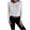 White, variant on DeHolifer Sweaters for Women Crewneck Long Sleeve Solid Color Ribbed Knit Sweaters Loose Casual Blouse Tops Beige M