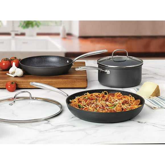Granitestone Pro Pots and Pans Set 5 Piece Hard Anodized Premium Cookware Set