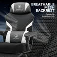 thumbnail image 4 of GTPLAYER Computer Chair with Adjustable Footrest, Ergonomic Gaming Chair with Headrest and Lumbar Support, Breathable Mesh Office Chair for Adults, High Back Reclining Desk Chair for Gaming, 4 of 8