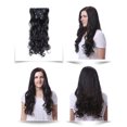 thumbnail image 3 of OneDor 20" Curly Full Head Premium Japanese High-Temperature Fiber Heat Resistance Hair Extensions Clip on in Hairpieces 7pcs 140g (4# - Dark Brown), 3 of 3