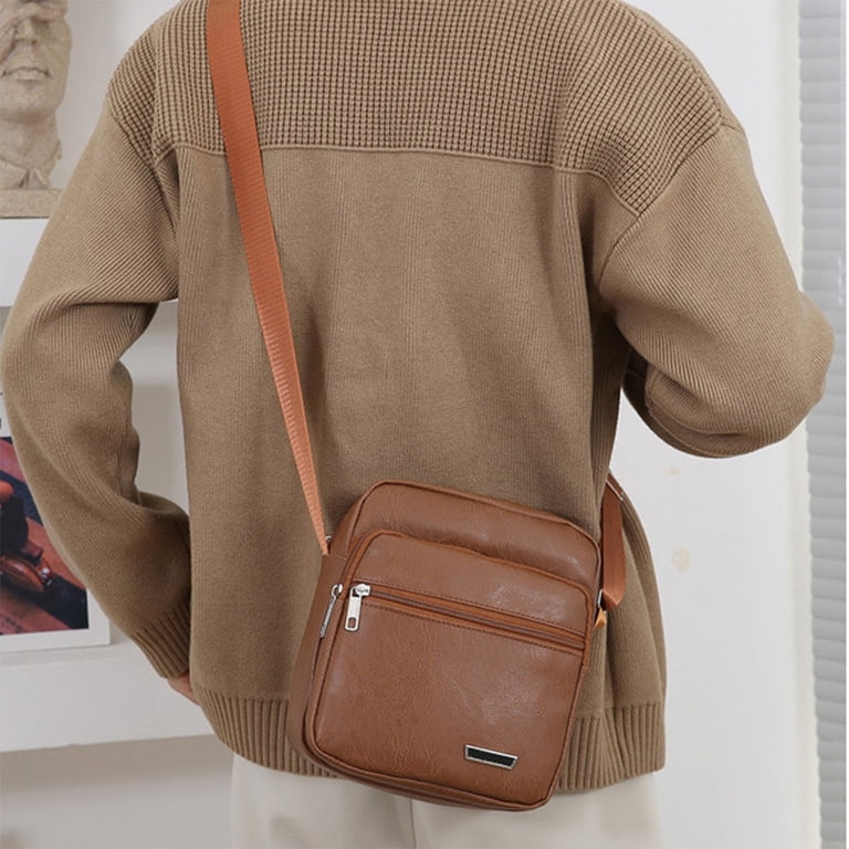 TFYZYY PU Leather Sling Bag Crossbody Backpack for Men and  display picture 1
