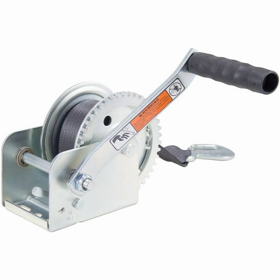 Dutton-Lainson 15191 Ratchet Winch with 3.7:1 Gear Ratio, 7/8" Hub, 49 Max Advantage, 1,100 lb. with Strap Max Load & 7" Handle