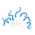 thumbnail image 4 of Pensas de planta de tentáculo de pulpo de 7 piezas, adornos de decoración de postal al aire libre, estacas de jardín decorativas prácticas creativas, azul, 4 of 8