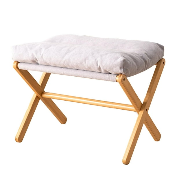 Taburete de descanso Escritorio Escalón Mueble Plegable Debajo del Escritorio Cojín Suave Otomano Pie gris