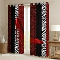 thumbnail image 2 of Manfei Girls High Heels Blackout Curtains Set of 2 (52x84 Each), Leopard Zebra Print Window Curtains, Pink Black White Curtains and Drapes, Luxury Room Decor, 2 of 6