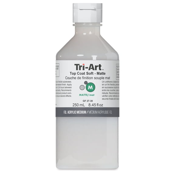 Tri-Art Top Coat Medium - Soft Matte, 8 oz, Bottle