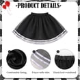 thumbnail image 6 of 6PCS Mime Costume for Women, Black Tutu French Hat Red Mime Scarf White Gloves Knee High Socks Suspenders French Costume for Halloween Carnival Cosplay Party, 6 of 7