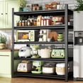 thumbnail image 3 of 40"W Heavy Duty Metal Storage Shelves, 72"H 5 Tier 3000LBS Steel Shelving Unit Black, Adjustable Shelves for Kids Playroom, Bedroom & Garage Storage, 5 Tier-14"D x 40"W x 72"H, 3 of 8