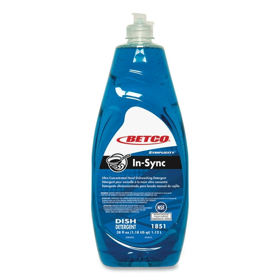 Symplicity In-Sync Hand Dishwashing Detergent, Fresh Ozonic Scent; 38 oz Bottle, 8/Carton | Bundle of 2 Cartons