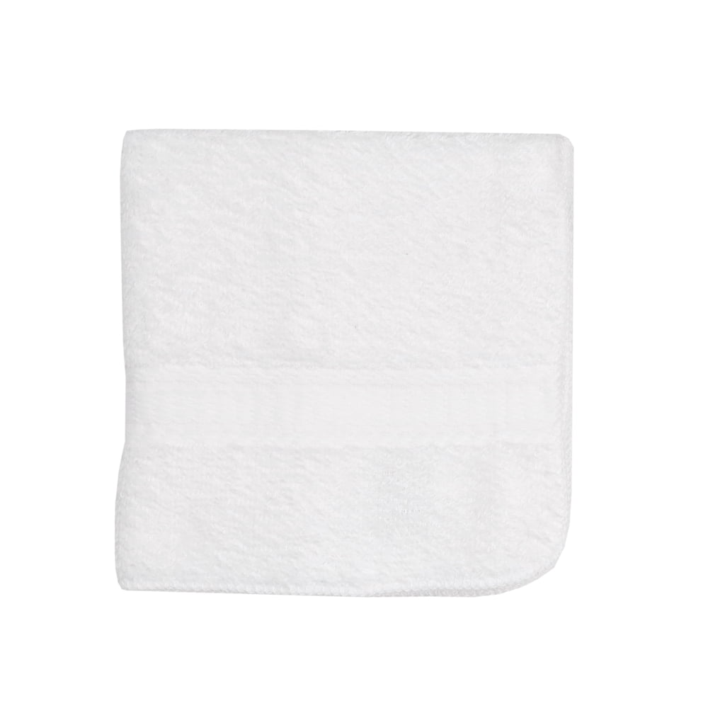 Mainstays Basic Solid Washcloth, White