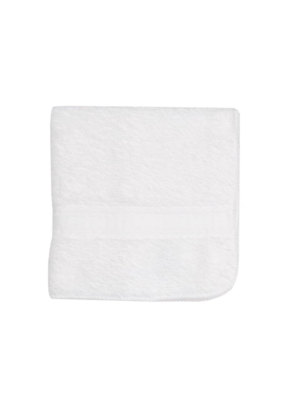 Mainstays Solid Washcloth, White