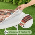 thumbnail image 5 of Boho Red Southwestern Ethnic Pattern Round Fitted Tablecloth with Elastic Edge,Dining Table Cover Waterproof,Outdoor Round Tablecloth for Camping,Dining,Indoor and Outdoor, 5 of 7
