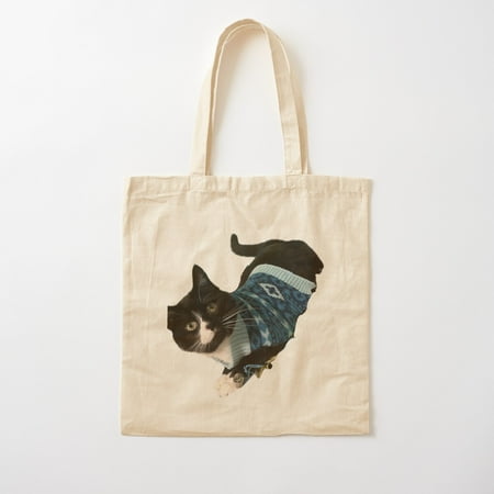 Sweater Cat Cotton Tote Bag Canvas Tote Bag  Family Gift For Mother  Her