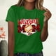 thumbnail image 2 of Blusa informal de manga corta con cuello redondo y estampado suelto de verano para mujer con estilo OAVQHLG3B Store  lin121212, 2 of 4
