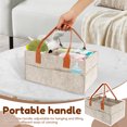 thumbnail image 5 of 4Pcs Baby Diaper Caddy with Dividers Portable Felt Diaper Caddy Organizer with Handle Practical Baby Diaper Basket Diaper Organizer Nursery Organizer Caddy for Home Car, 5 of 10