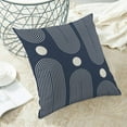 thumbnail image 6 of Boho Mid Century Pillow Covers 18x18 Inch Set of 2, Abstract Simple Navy Blue Decorative Throw Pillowcase Boho Modern Outdoor Farmhouse Cushion Cover for Sofa Couch Bed Living Room Decor, 6 of 6
