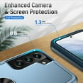 thumbnail image 6 of for Samsung Galaxy S22 Plus Magnetic Case Support Wireless Charging, Rugged PC & TPU Bumpers Cover with Car Mount & Ring Kickstand Military Grade Drop Protective Shell, Blue, 6 of 9