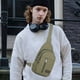 thumbnail image 1 of Thickened Zipper Outdoor Canvas Chest Bag Men's Chest Bag Hiking Backpack Multipurpose Crossbody Chest Bag Messenger Bag Men's And Women's Chest Bag, 1 of 6