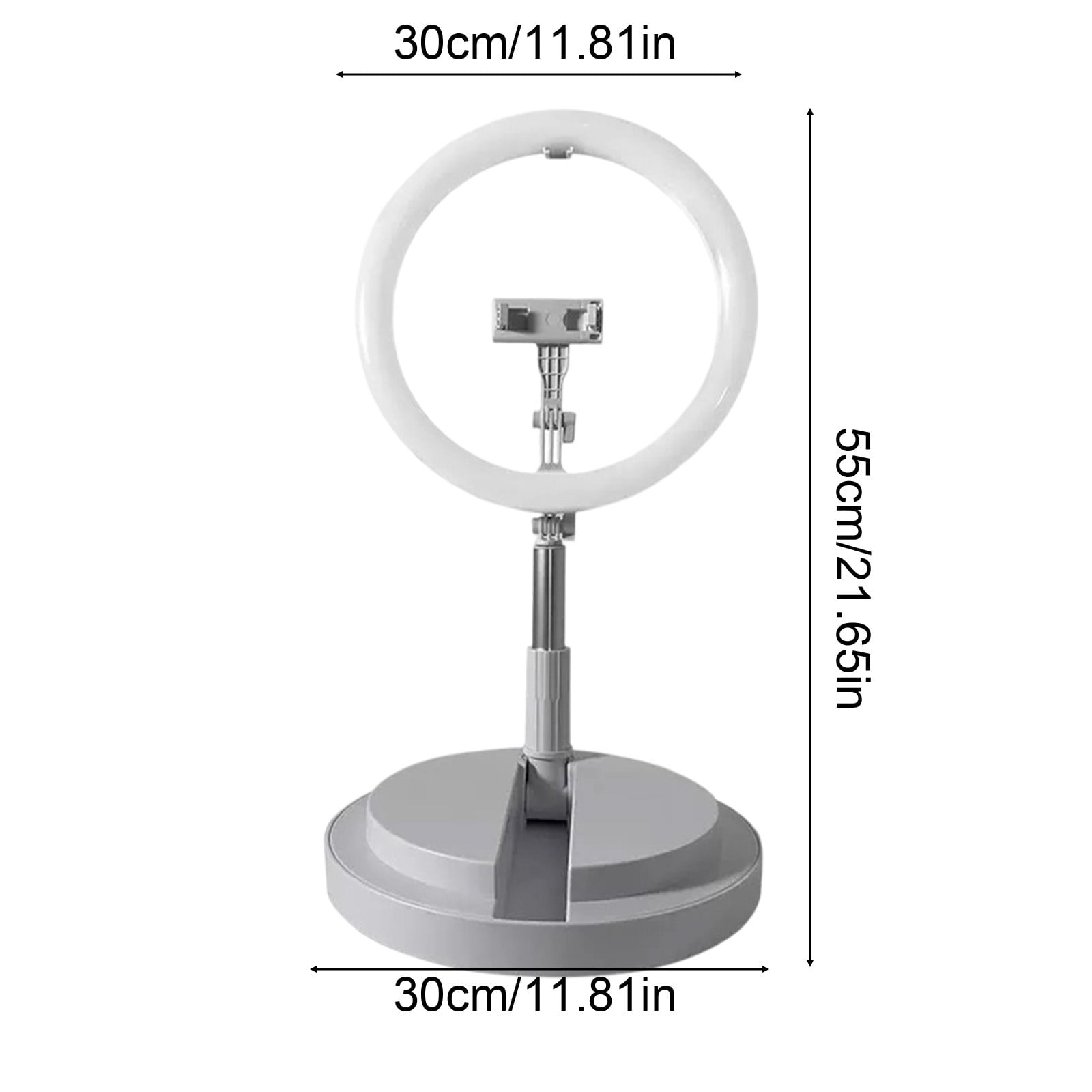 COM1950s Portable Led Ring Light, Selfie Light for Phone, Folding Video Lighting Kit with Tripod Stand, Dimmable Beauty Fill Light for Live Streaming, Youtube, Tiktok, Photography