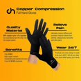 thumbnail image 3 of Arthritis Compression FULL Hand Gloves - Copper Glove - Rheumatoid Arthritis, Carpal Tunnel,, 3 of 6