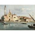thumbnail image 2 of Giacomo Guardi 24x19 Gold Ornate Framed and Double Matted Museum Art Print Titled - View of the Island of Santa Maria Delle Grazie, 2 of 4