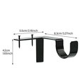thumbnail image 3 of 2pcs Zinc Alloy Holder Sturdy Curtain Rod Bracket Wall Hooks Home Hardware, 3 of 5