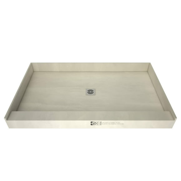 Tile Redi USA P3660C-SCSQPVZ Redi Base Shower Pan, 60" W x 36" D, Polished Chrome