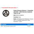 thumbnail image 2 of Engine Harmonic Balancer - Compatible with 2002 - 2006 Chevy Avalanche 1500 5.3L V8 2003 2004 2005, 2 of 2