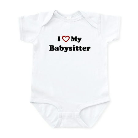 

CafePress - I Love My Babysitter Infant Bodysuit - Baby Light Bodysuit Size Newborn - 24 Months