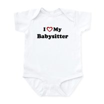 CafePress - I Love My Babysitter Infant Bodysuit - Baby Light Bodysuit, Size Newborn - 24 Months