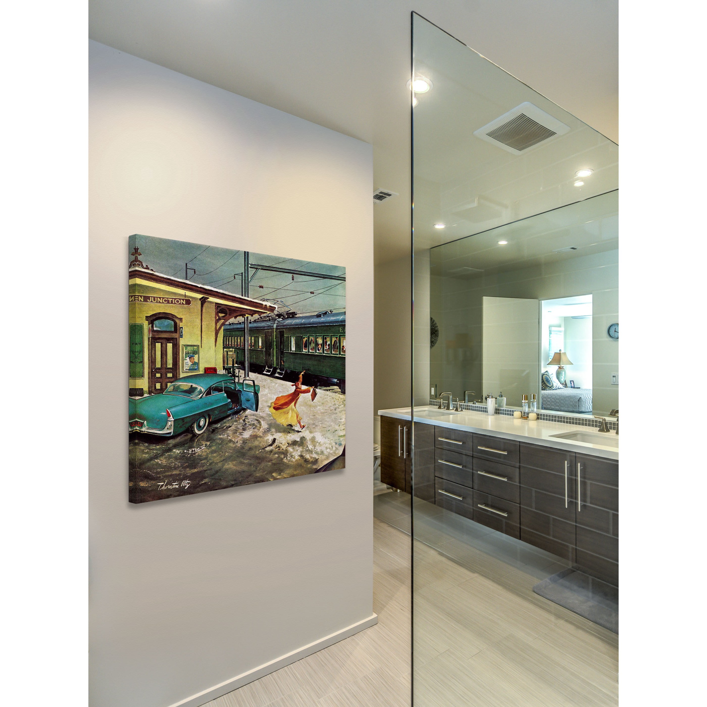 Marmont Hill "Catching the Train" Painting Print on Canvas