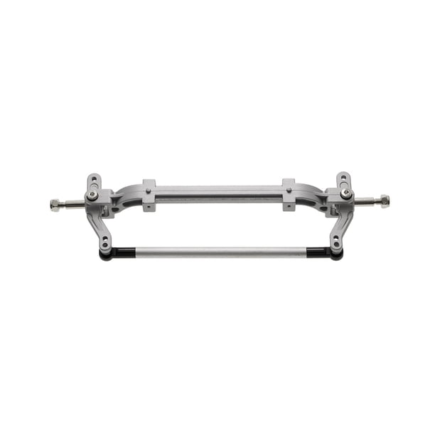 Aleación 1/14 Remolque delantero delantero Eje de la rueda portátil Actualización de juguetes Accesorios de tractores con dirección de la varilla de la vía de dirección para Tamiya Silver Methold FN000858-02