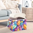 thumbnail image 3 of Yayeee Collapsible Cube Storage Bin with Lid Fabric Closet Decorative Basket with Handles, Colorful Leaves, 3 of 7