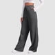 thumbnail image 3 of Pantalones de chándal con forro polar para mujer: cintura alta, pierna ancha y bolsillos; poliéster ligero para primavera/otoño; diseño con lazo delantero; informal/trabajo/yoga; tallas S-XXL., 3 of 7