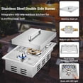 thumbnail image 4 of 17,500BTU Natural Gas Single Grilling Drop-in Side Burners for Outdoor Kitchen BBQ Island,with Liquid Propane Kit, 4 of 7