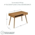 thumbnail image 4 of Nathan James Parker Modern Home Office Desk in Walnut Wood with Open Storage Cubby and Small Drawer, Walnut, 4 of 9