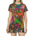 thumbnail image 1 of Mix paint abstract fashion design All Over Print T-Shirt Dress, 1 of 4