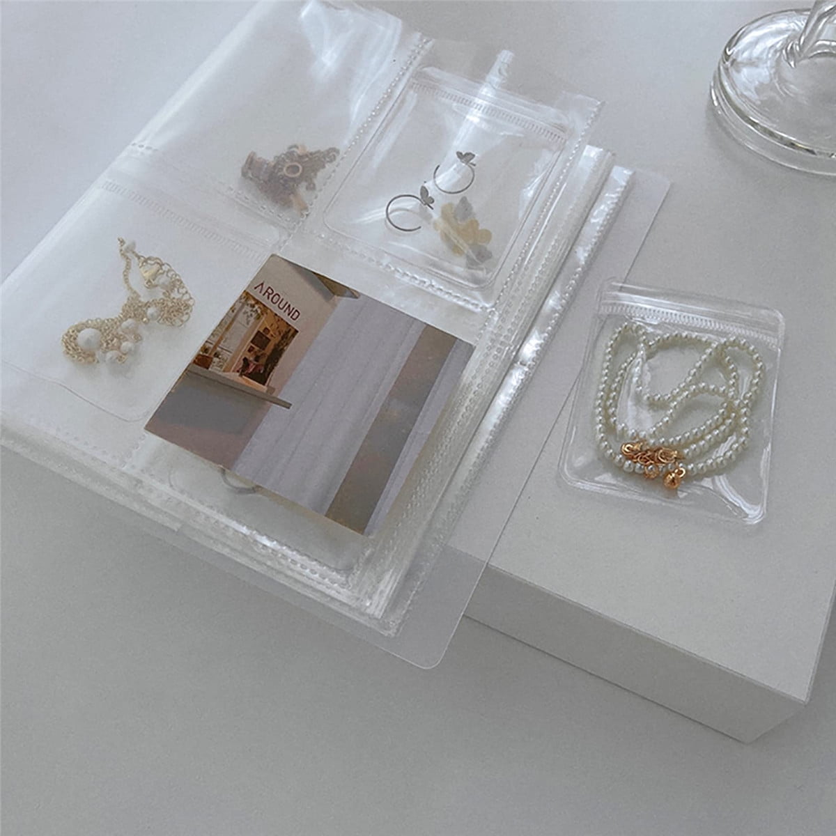 Uross Transparent Jewelry Storage Book, Jewelry Earring Organizer, Clear  Travel Jewelry Organizer Book, Zipper Jewelry Storage Display for Necklaces