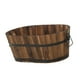 thumbnail image 3 of Maceta de madera estilo barril, decorativa, multiusos, rústica, para plantas Pequeño, 3 of 9