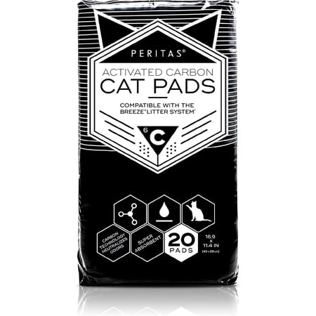 UPC: 0682198708021 | 20ct Paw Inspired Activated Carbon Cat Pads | Generic Refills for Tidy Cats Breeze Cat Litter Box Pads System | Cat Pee Pads 16.9   x 11.4