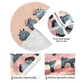 thumbnail image 4 of Cartoon Dancing Hippo Christmas Tree Skirt Stand Mat Waterproof Floor Protection Mat for Holiday Decoration, 4 of 6