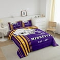 thumbnail image 3 of American Football City Comforter Set Football Gifts Twin Bedding Sets, Sports Team Style Bed Comforter Set for Teen Football Helmet Quilt, Purple Yellow White (Minnesota), 3 of 6
