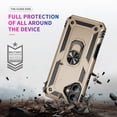 thumbnail image 7 of Dteck Case for iPhone 17,Military Grade Drop Impact Case 360 Metal Rotating Ring Kickstand Holder Armor Heavy Duty Shockproof Cover for iPhone 17 ,Gold, 7 of 7